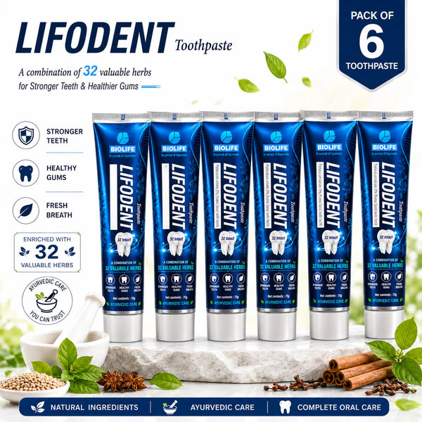 LIFODENT TOOTH PASTE | Fights Germs and Decay 75GM