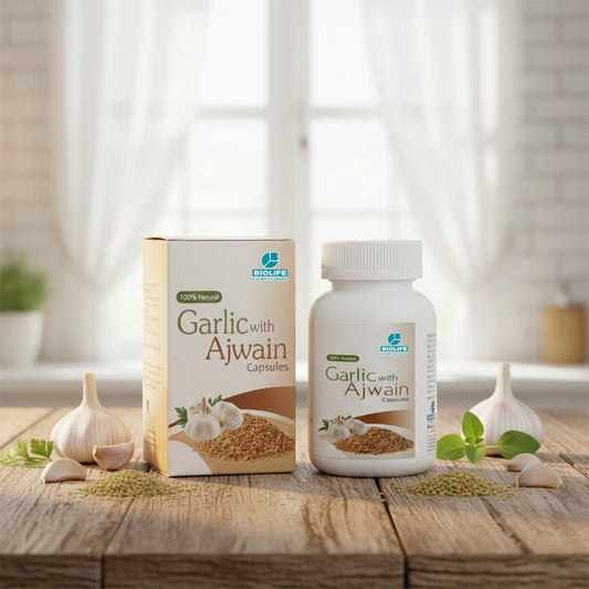 GARLIC AJWAIN CAPSULES | Support digestive health, boost immunity (1X60)