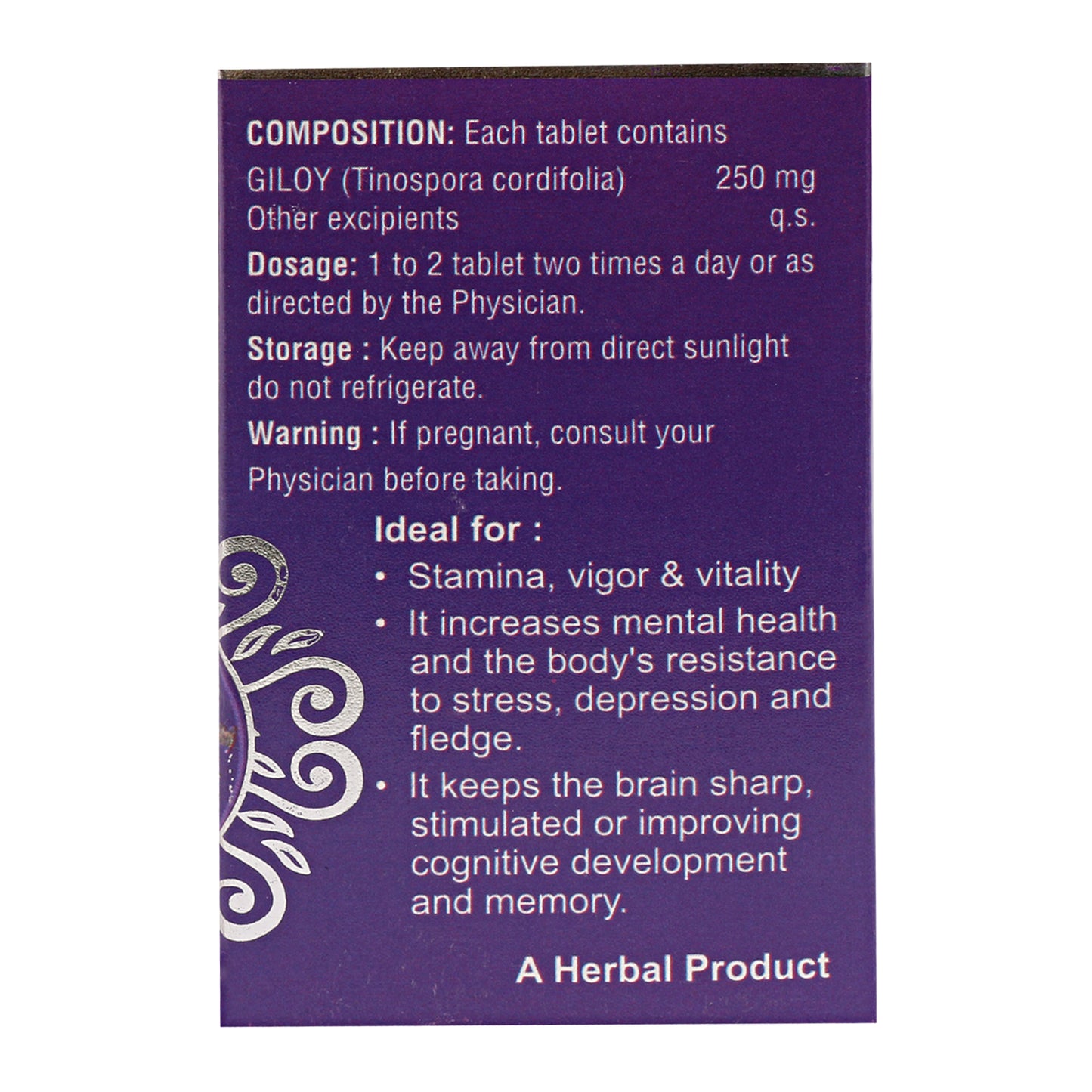 GILOY EXT. TABLETS| Promotes Stamina, Vigor & Vitality| (1x60)