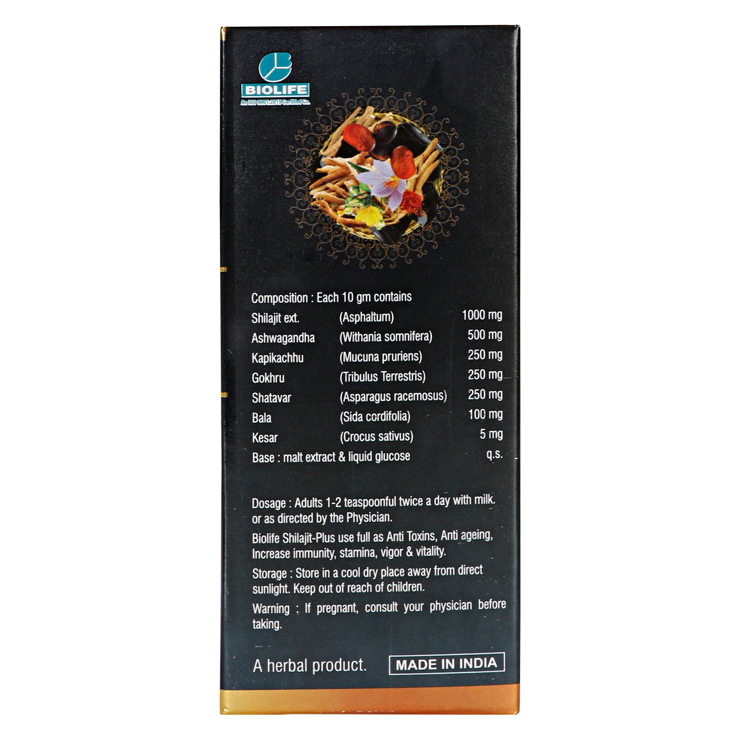 SHILAJIT PLUS MALT | Boosts Vigor & Vitality 400ML