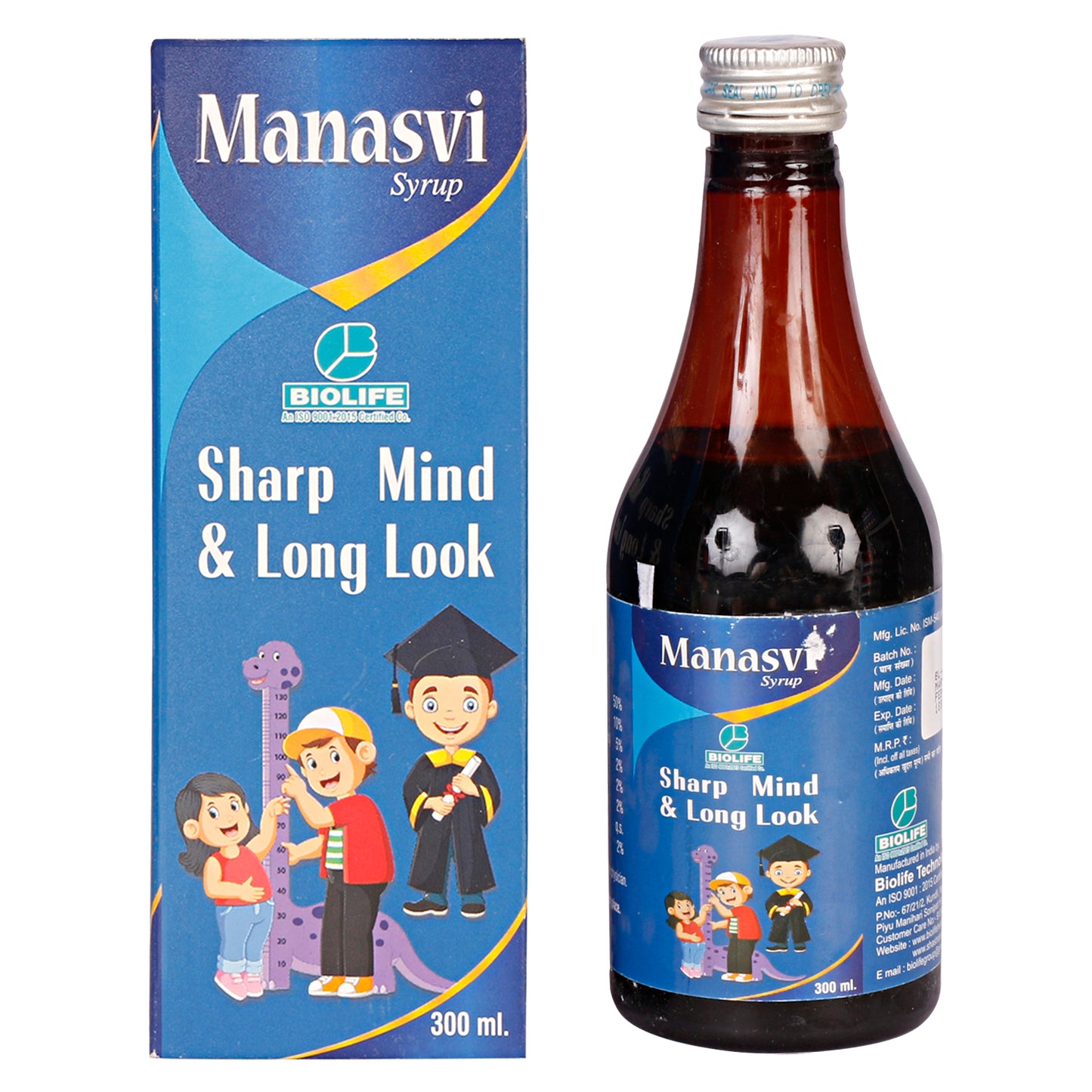 Manasvi Syrup – Sharp Mind & Long Look (Combo of 4)