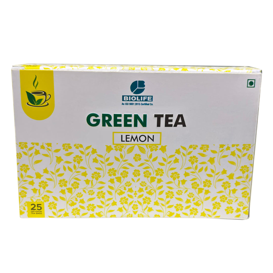 GREEN TEA (LEMON)| Metabolism, Energy Support, Stress Relief & Focus 25 Bags