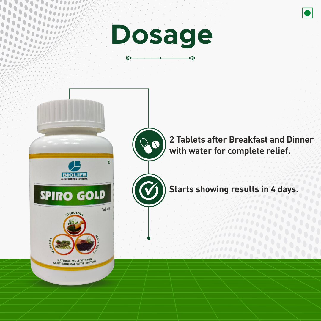 SPIRO GOLD TABLETS | Supporting energy, immunity, and overall well-being (1x90)