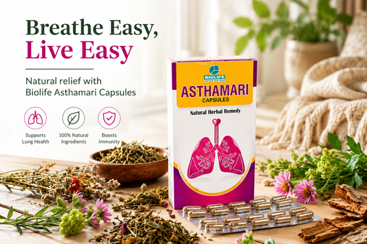 Asthamari Capsule: Gentle Herbal Support for Healthy Breathing