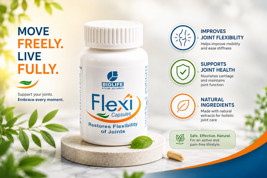 FLEXI Joint Pain Capsules: Natural Support for Flexible & Comfortable Joints