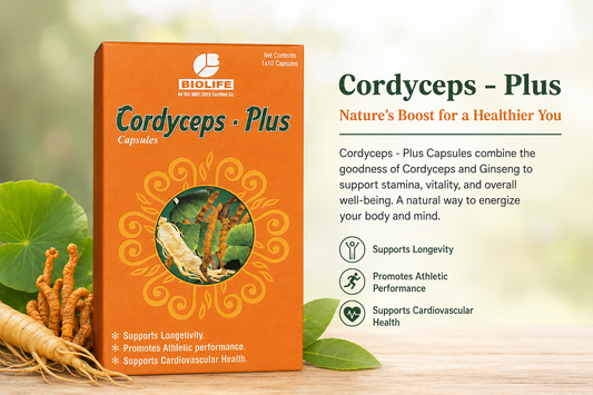 Cordyceps Plus Capsules: Natural Support for Energy, Stamina & Everyday Wellness
