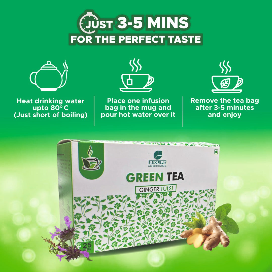 GREEN TEA (GINGER TULSI) 25 Bags