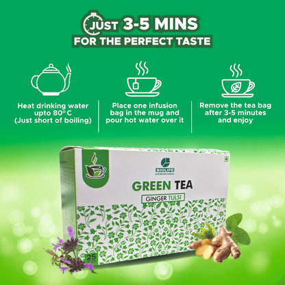 GREEN TEA (GINGER TULSI) 25 Bags