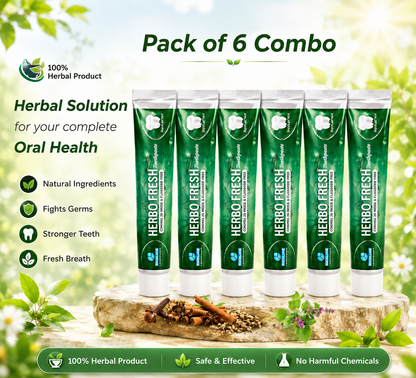 BIOLIFE- Herbofresh toothpaste COMBO (Pack of 6)