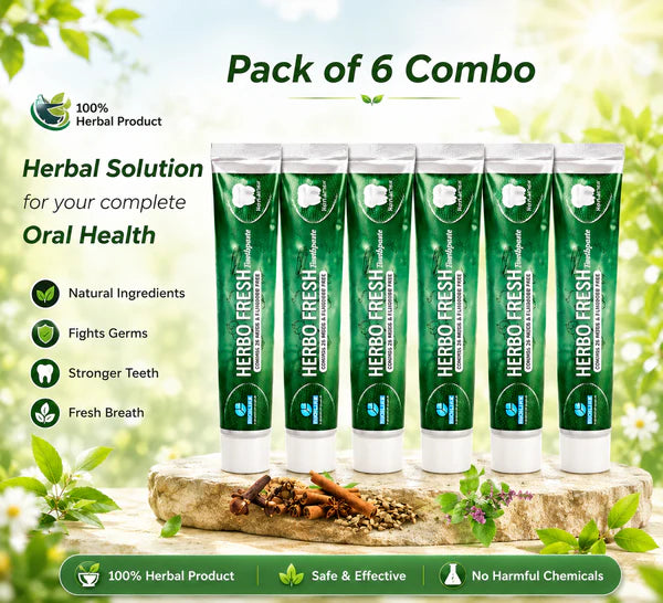 HERBOFRESH TOOTHPASTE | For Cleaner, Whiter & Healthier Teeth 100GM