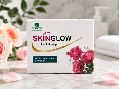 Biolife SkinGlow Herbal Soap with Rose Extract & Rose Oil