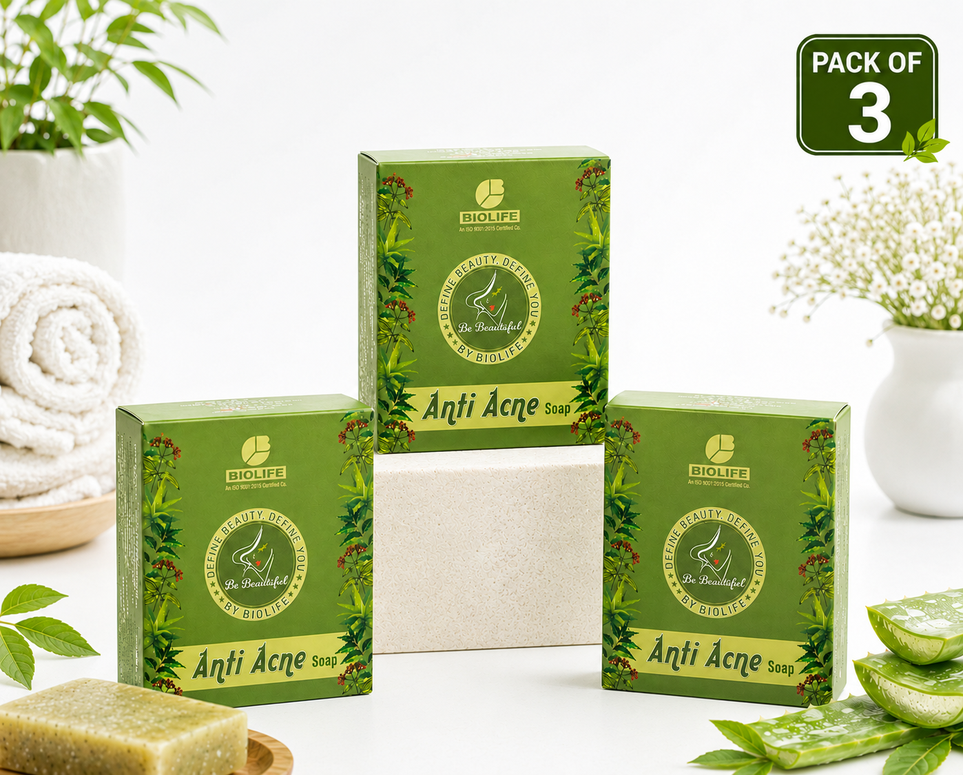 ANTI ACNE SOAP | Fights acne and blemishes 75GM (Pack of 3)