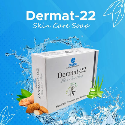 BIOLIFE Dermat-22 Skin Care Soap | Herbal Soap for Sensitive, Itchy or Dry Skin Support ( Pack Of 3 )
