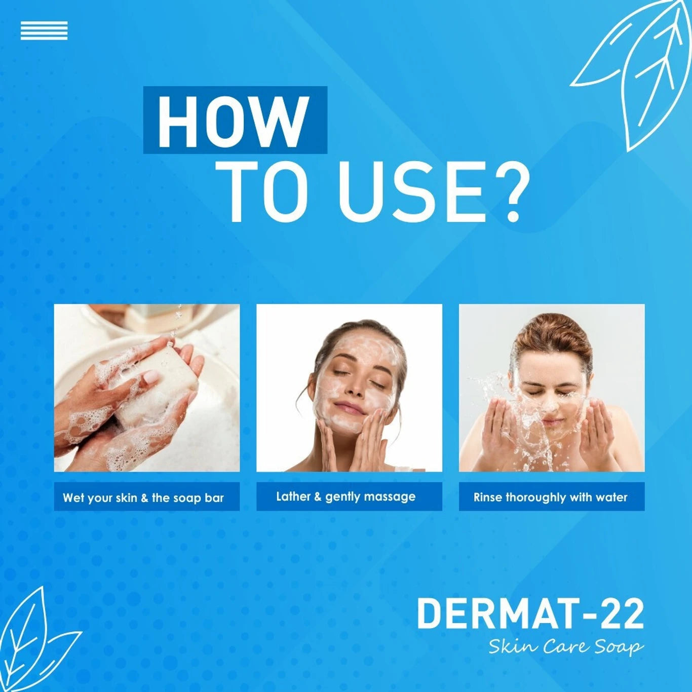 BIOLIFE Dermat-22 Skin Care Soap | Herbal Soap for Sensitive, Itchy or Dry Skin Support ( Pack Of 3 )