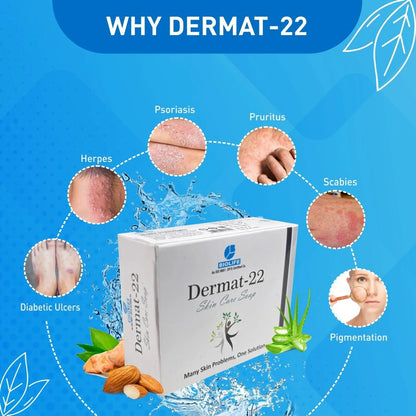 BIOLIFE Dermat-22 Skin Care Soap | Herbal Soap for Sensitive, Itchy or Dry Skin Support ( Pack Of 3 )