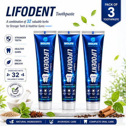 LIFODENT TOOTH PASTE | Fights Germs and Decay 75GM
