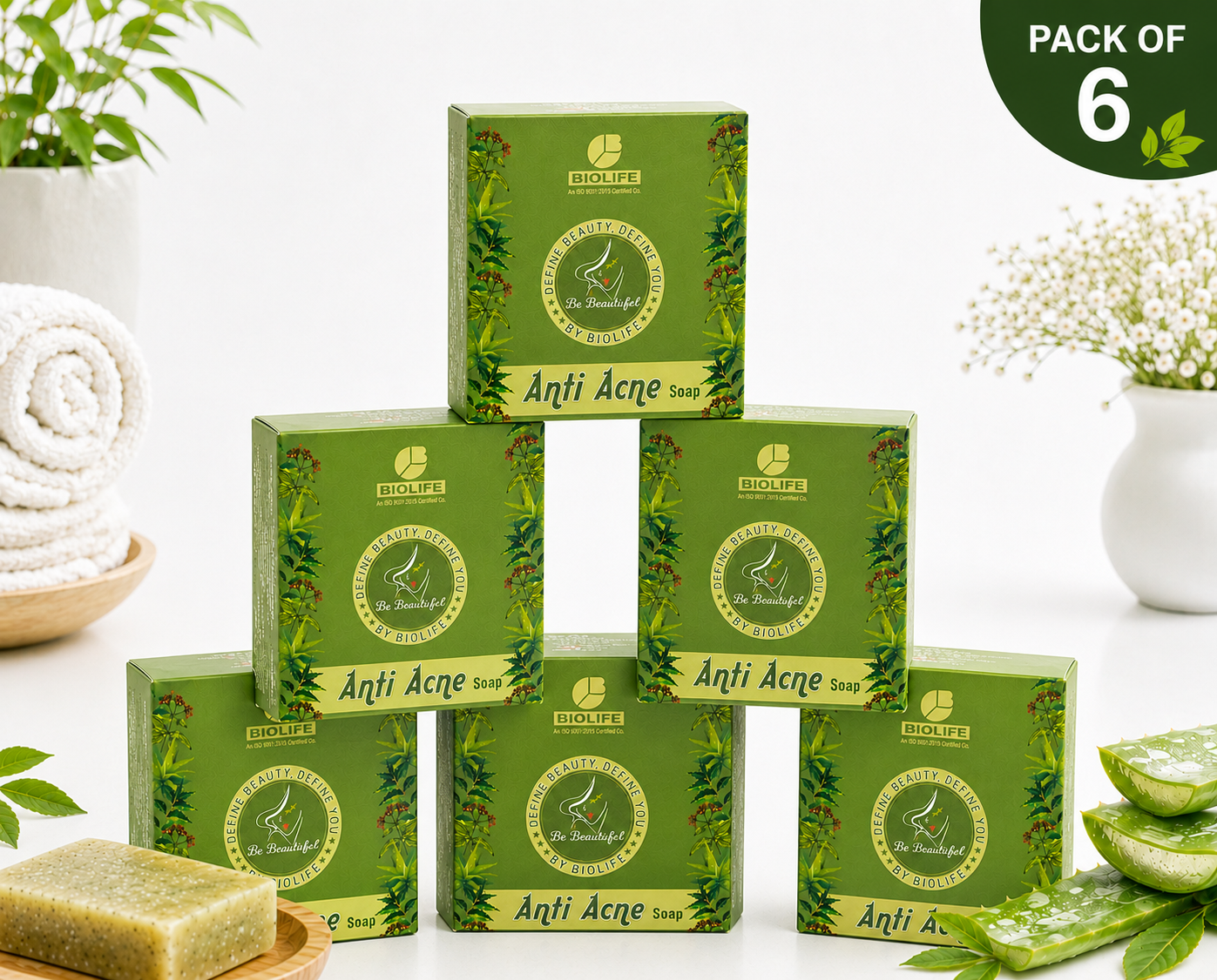 ANTI ACNE SOAP | Fights acne and blemishes 75GM (Pack of 6)