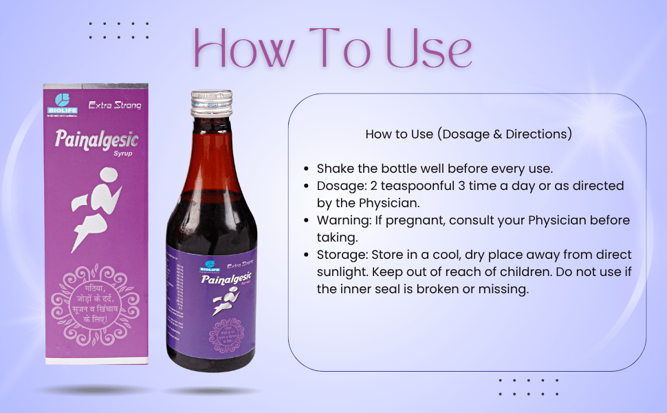 PAINALGESIC SYRUP| Effective on Aches, Stiffness & Inflammation| 300ML