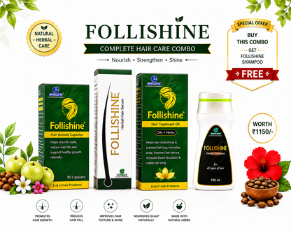 Follishine The Complete Herbal Hair Care Combo for Every Hair Type