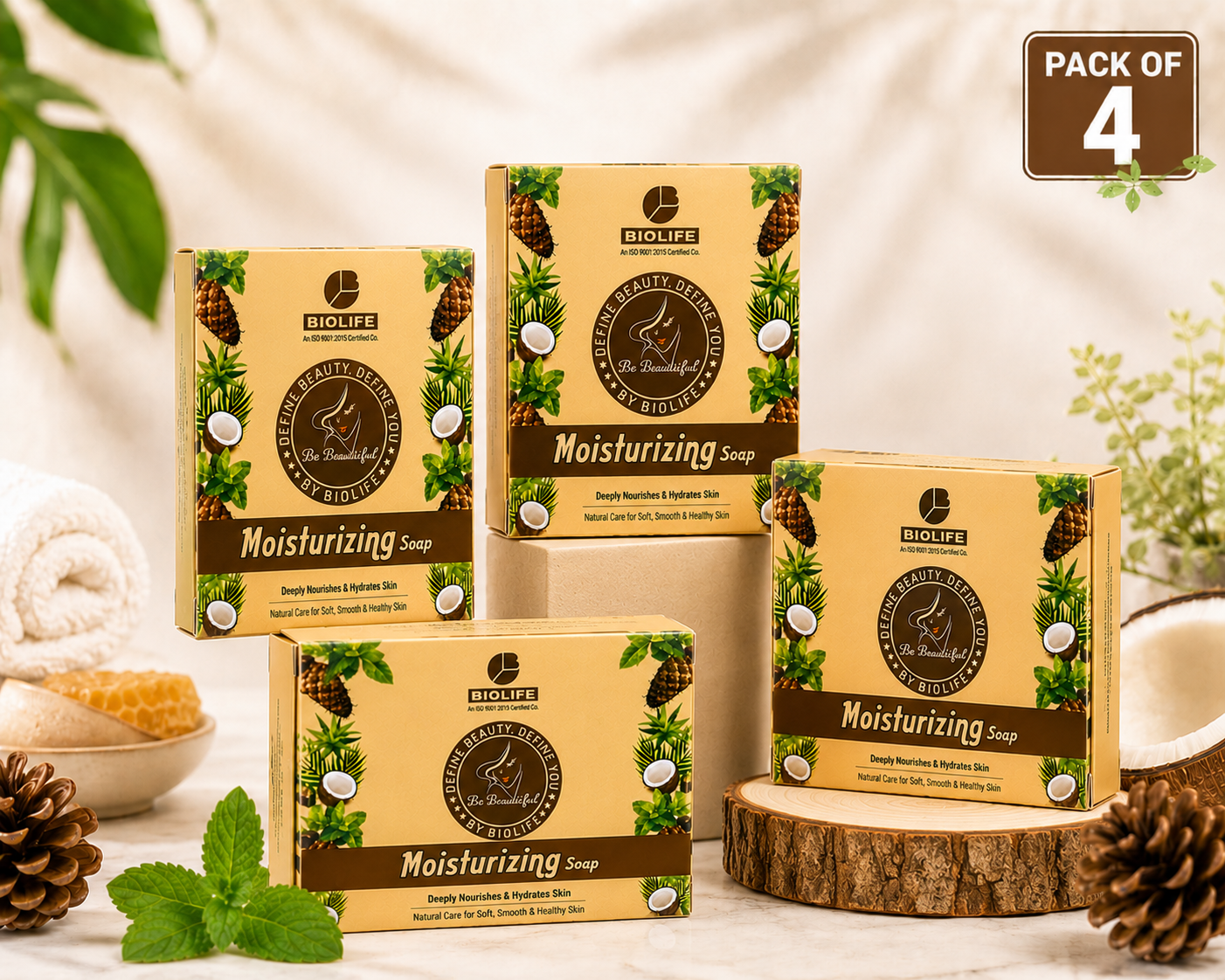 MOISTURISING SOAP | Moisturization and rejuvenation 75GM (Pack Of 4)