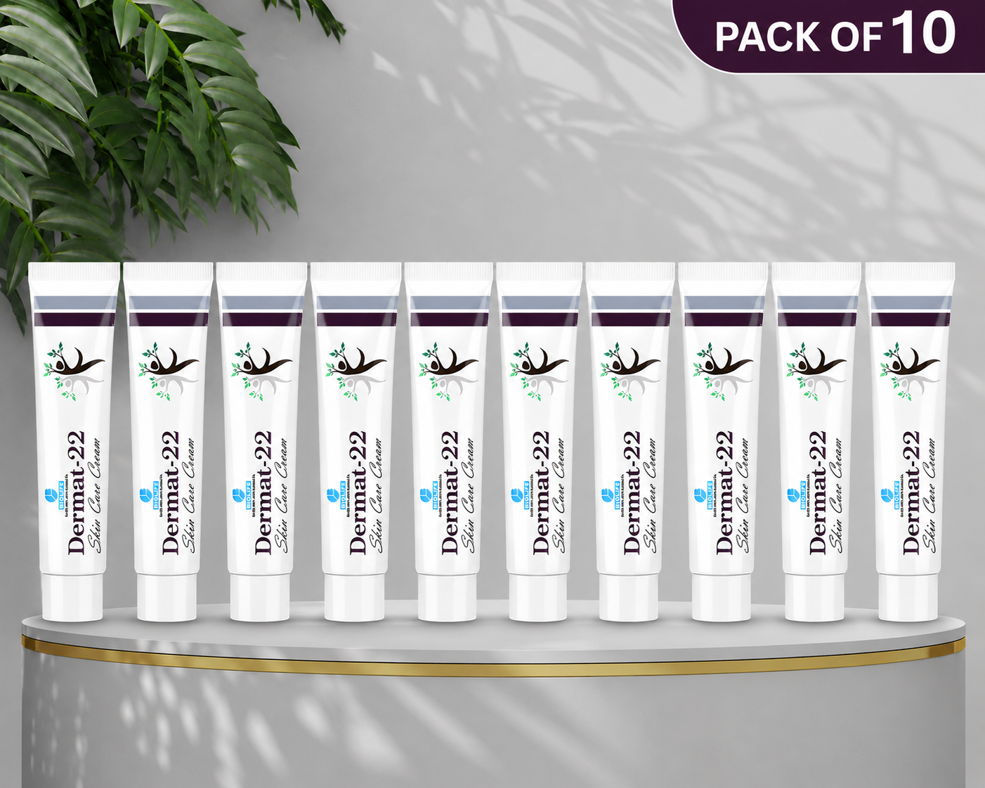 DERMAT-22 cream | Treats Wide Range of Chronic Skin Conditions 25 gm (Pack of 10)