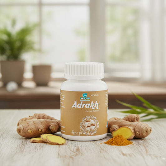 ADRAKH EXT. TABLETS | Helps immune system, digestion & pain management(1x60)