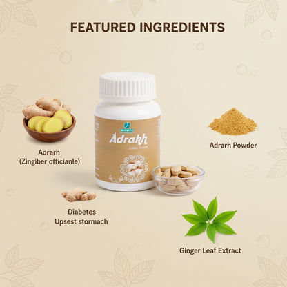 ADRAKH EXT. TABLETS | Helps immune system, digestion & pain management(1x60)