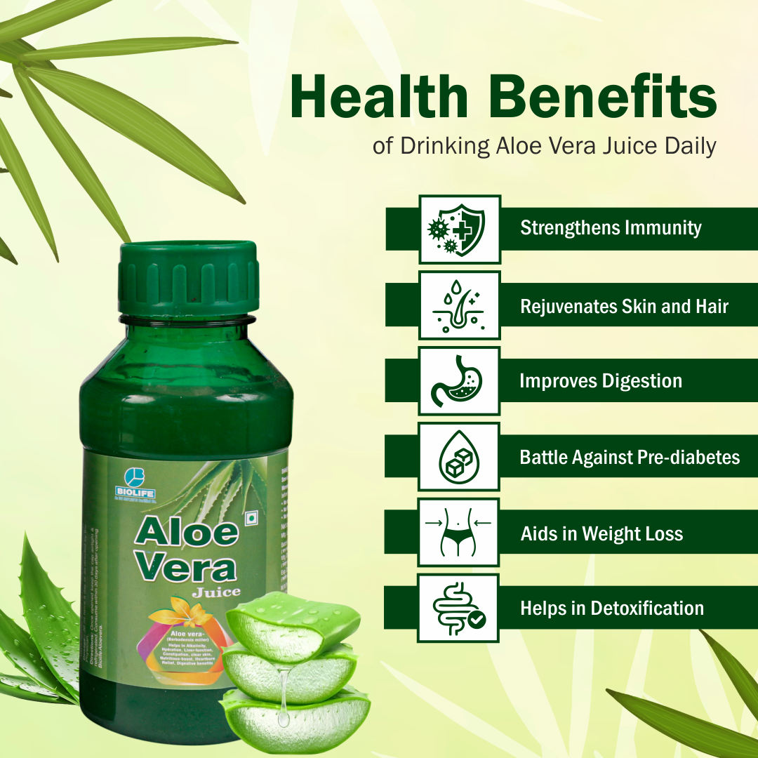 ALOE VERA JUICE|  Support Heart Health, Manage Stress| 500ML
