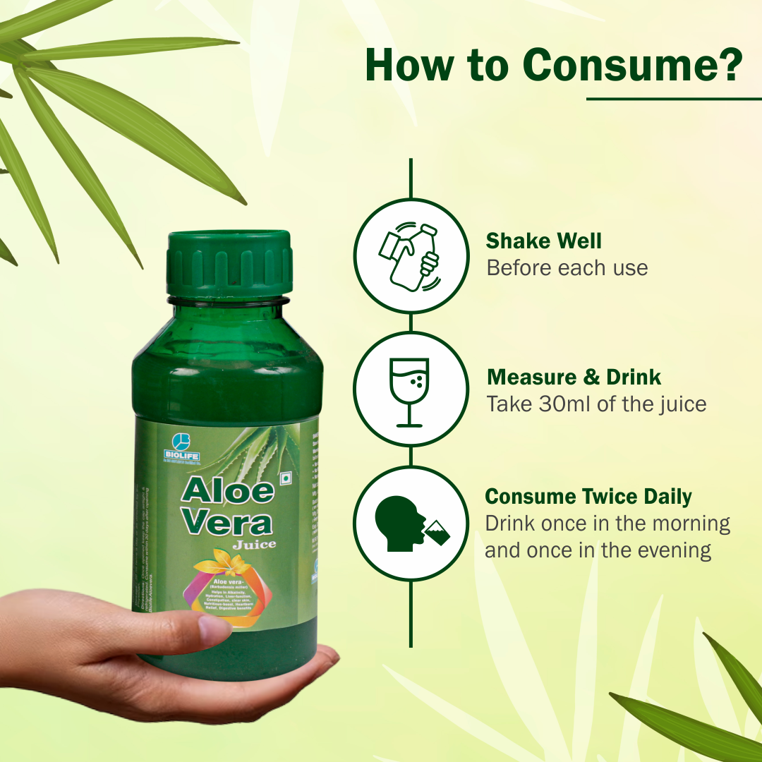 ALOE VERA JUICE|  Support Heart Health, Manage Stress| 500ML