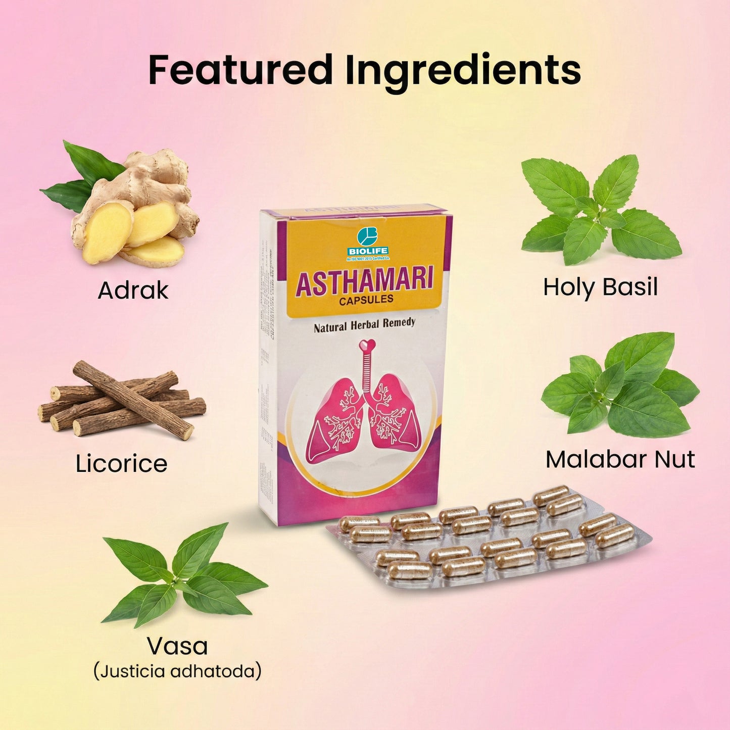 ASTHAMARI CAPSULES |  Support healthy respiratory function (3X20)