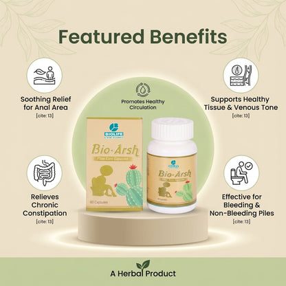 BIOARSH CAPSULES | Chronic constipation & Piles Treatment (1x60)