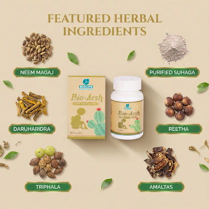 BIOARSH CAPSULES | Chronic constipation & Piles Treatment (1x60)