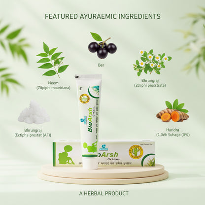 BIOARSH CREAM |  Treat hemorrhoids (piles) and varicose veins 25GM