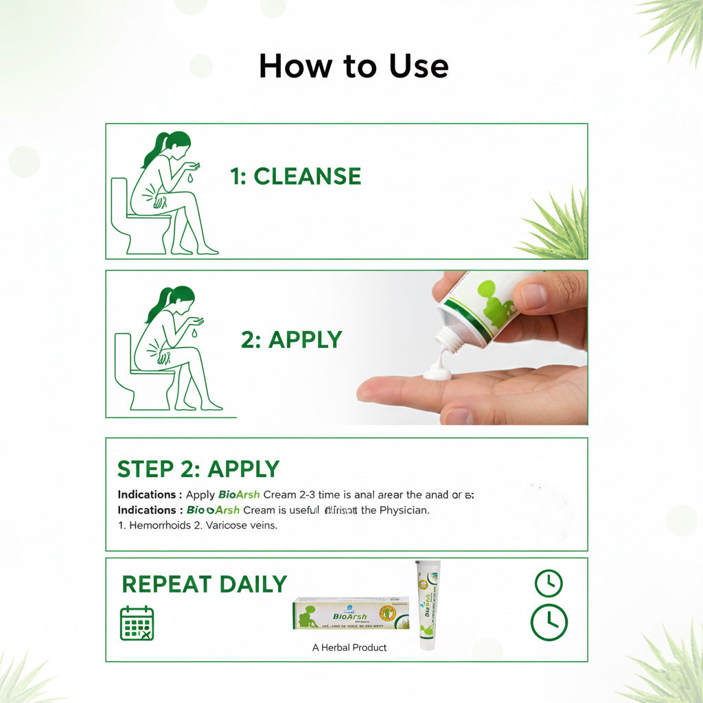 BIOARSH CREAM |  Treat hemorrhoids (piles) and varicose veins 25GM