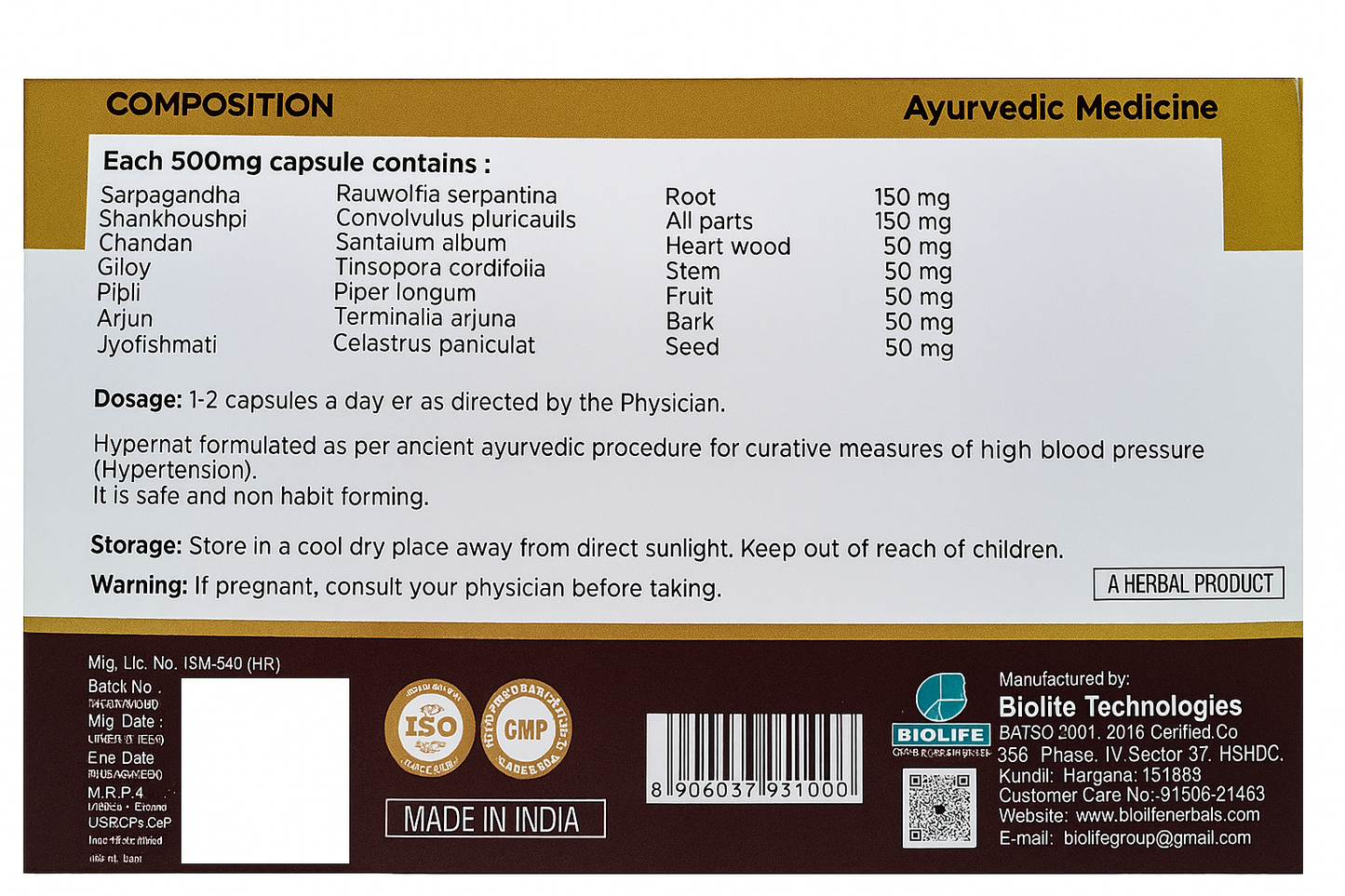 HYPERNAT CAPSULES| Support Normal Blood Pressure & Cardiovascular Health (3X10)