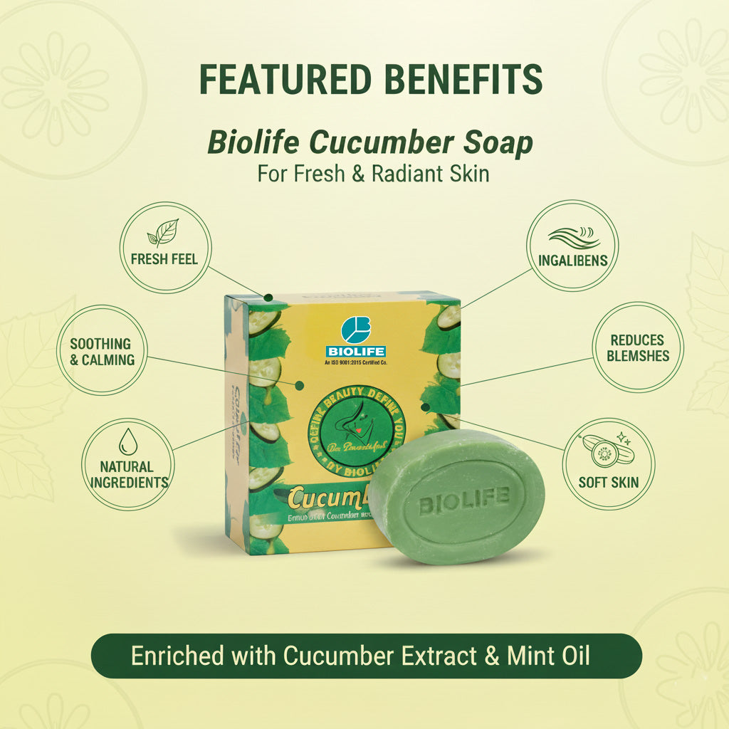 CUCUMBER SOAP | Improves the skin's firmness and texture 75GM