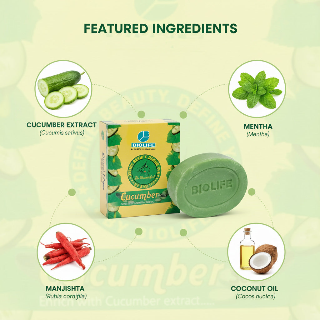 CUCUMBER SOAP | Improves the skin's firmness and texture 75GM