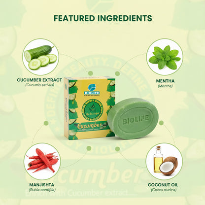 CUCUMBER SOAP | Improves the skin's firmness and texture 75GM