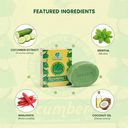 CUCUMBER SOAP | Improves the skin's firmness and texture 75GM (Pack of 3)