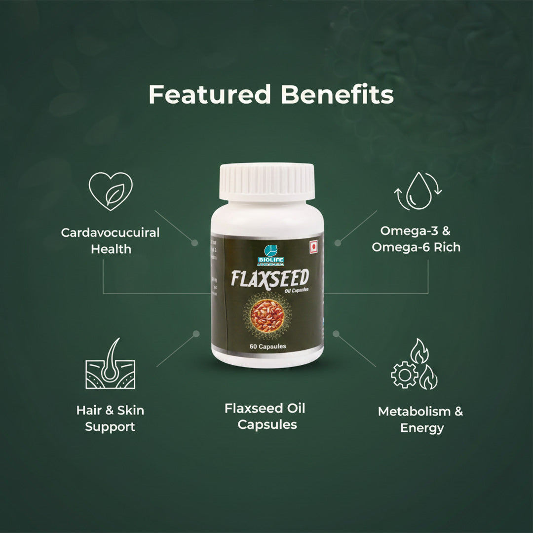 FLAXSEED OIL CAPSULES | Support healthy cholesterol levels (1x60)