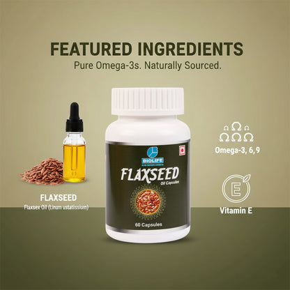 FLAXSEED OIL CAPSULES | Support healthy cholesterol levels (1x60)