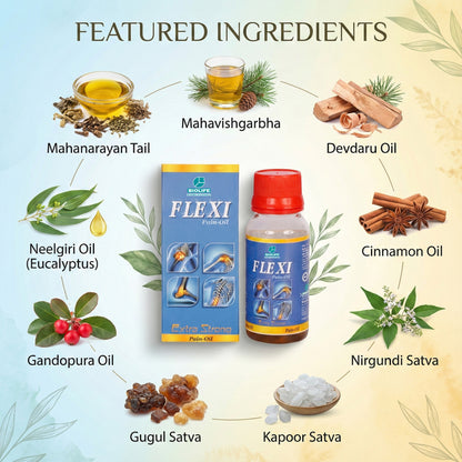 FLEXI (Joint Pain Oil) | Relief from various body pains & stiffness 50ML