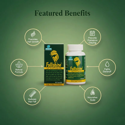 FOLLISHINE CAPSULES | Aiding in hair growth and helping to stop hair fall (1x90)