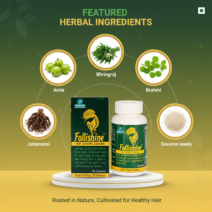 FOLLISHINE CAPSULES | Aiding in hair growth and helping to stop hair fall (1x90)