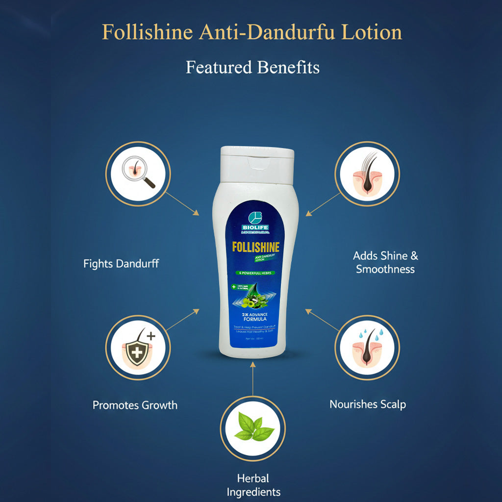 FOLLISHINE HAIR LOTION | Treat & Help Prevent Dandruff 100ML
