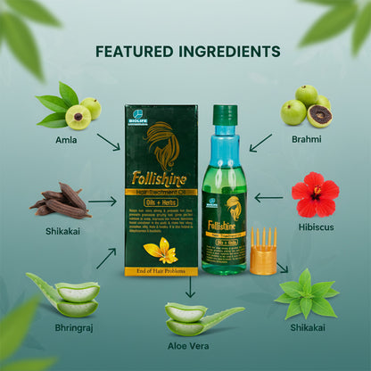 FOLLISHINE HAIR OIL | Solution for all your hair concerns 100ML