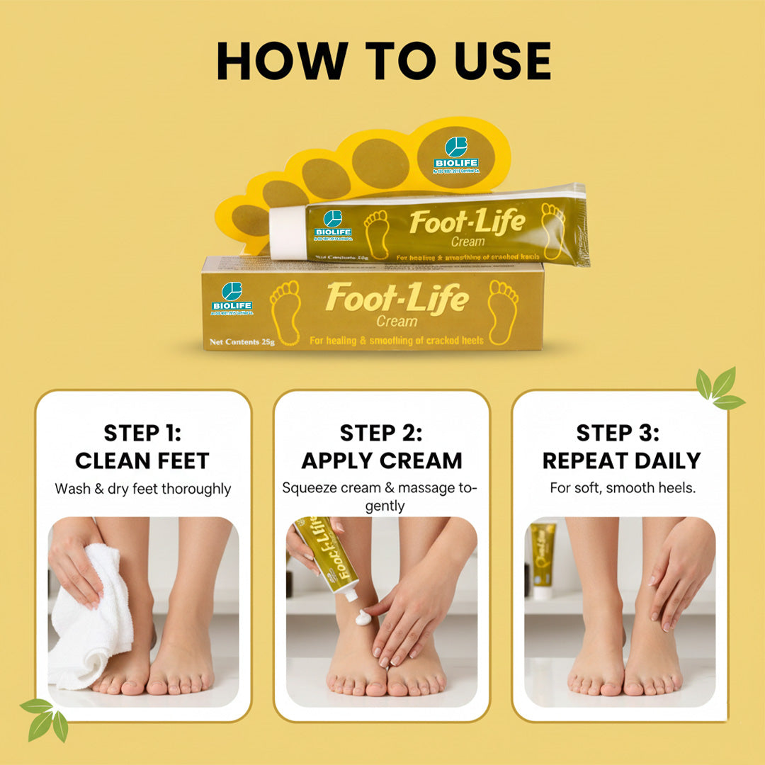 FOOTLIFE CREAM | Treatment and prevention of cracked heels 25GM