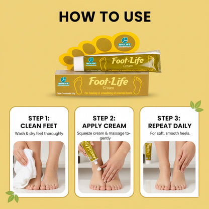 FOOTLIFE CREAM | Treatment and prevention of cracked heels 25GM