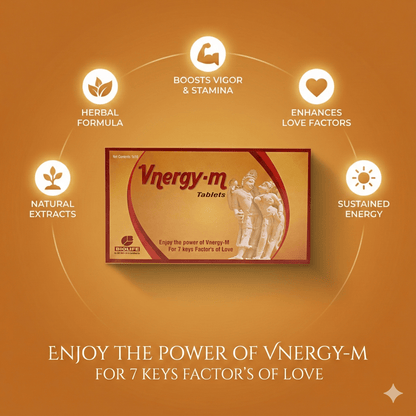 VNERGY-M TABLETS| For Boosting Stamina, Energy & Well-being| (1X10X10)