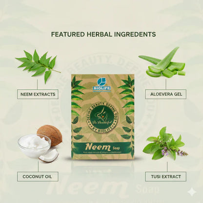 NEEM SOAP | Anti-septic and moisturizing cleansing bar75GM (Pack Of 3)